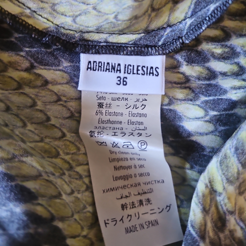ADRIANA IGLESIAS | Runway Snakeskin Halter Gown Sculptural Evening Dress EU36 - Picture 11 of 12